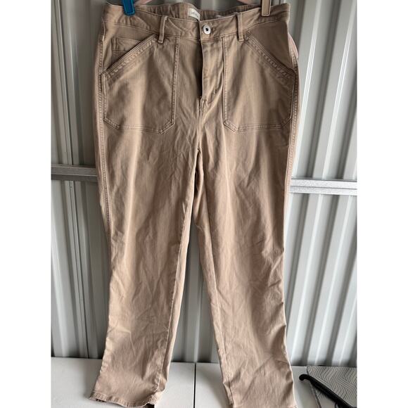 3 for $9 J. Jill Denim Tan High Rise Strait Leg 16 EUC - Picture 3 of 7